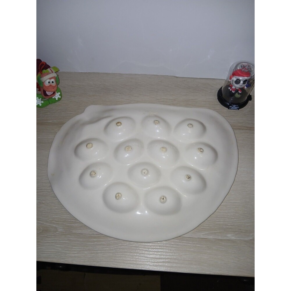 Treasure Craft Chicken Shaped Serving Platter Deviled Eggs Easter USA Vintage - Picture 2 of 13